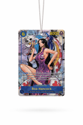 air freshener featuring boa hancock manga from One piece series on a white backgrounding 