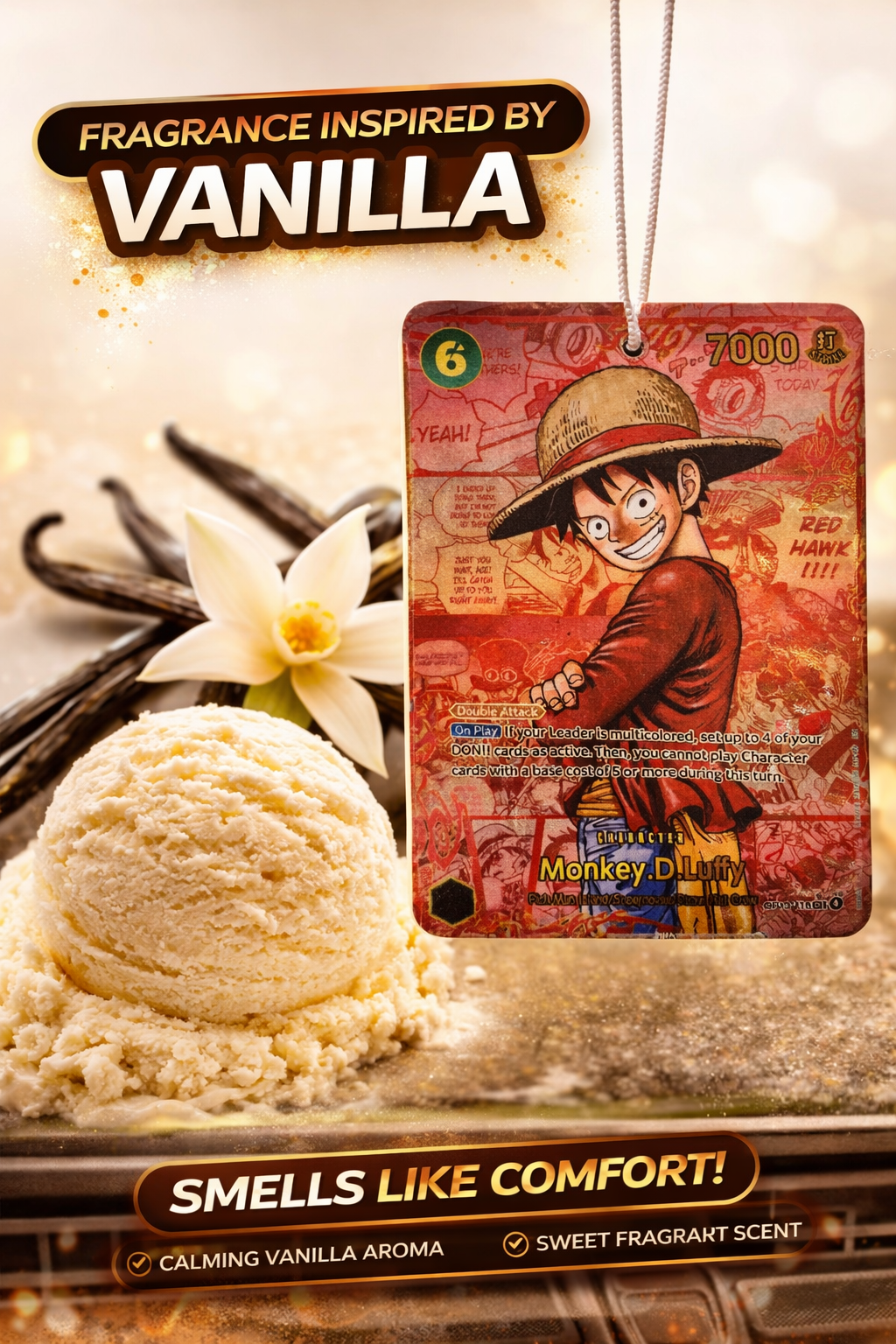 Luffy Vanilla Manga Air Freshener