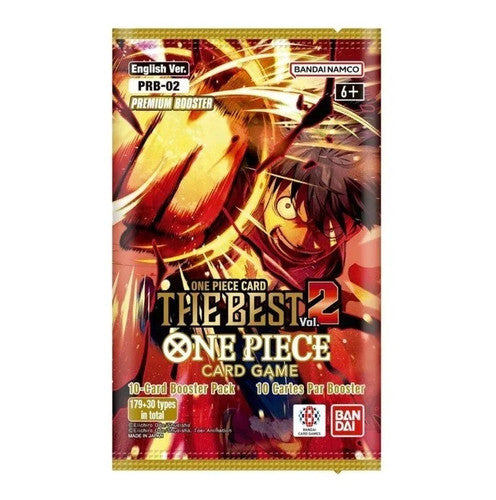 prb02 One Piece card game booster pack with character artwork and branding